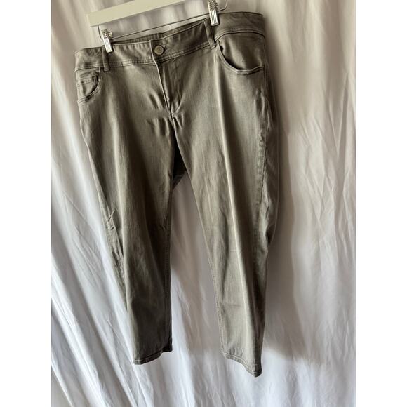 Lane Bryant Genius Fit Ankle Jeans – Size 18 – Gray Stretch Denim - Picture 3 of 9